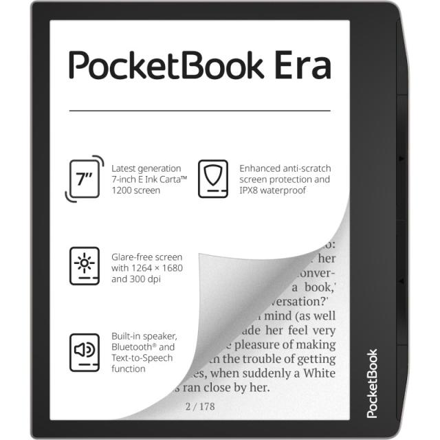 PocketBook - 700 Era Silver lectore de e-book Pantalla táctil 16 GB Negro, Plata