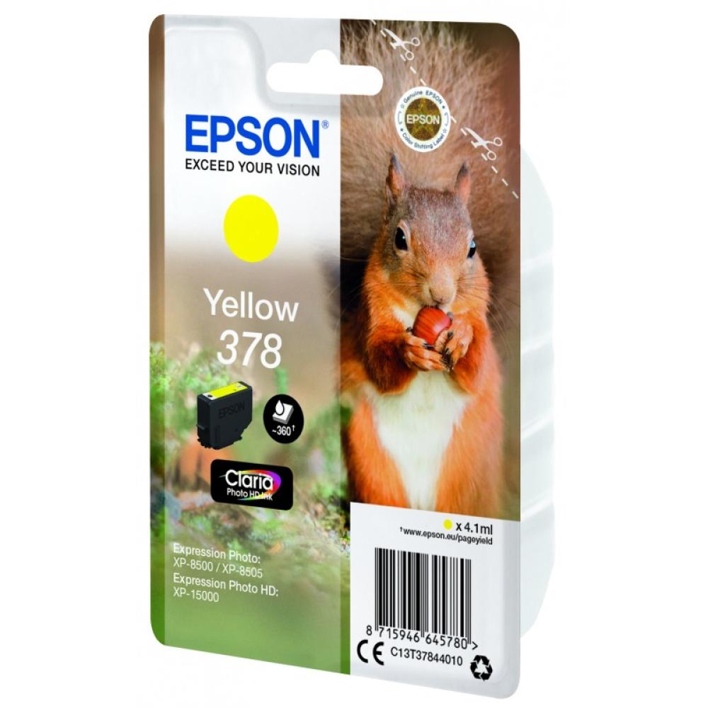 Epson - Squirrel Singlepack Yellow 378 Claria Photo HD Ink