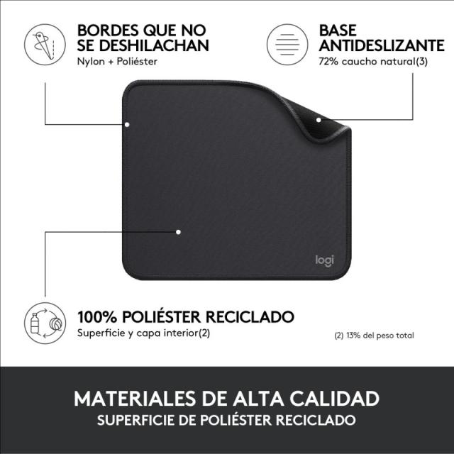 Logitech - 956-000049 alfombrilla para ratón Grafito