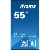 iiyama - LH5565UHSB-B1 pantalla de señalización Diseño de quiosco 138,7 cm (54.6") LED Wifi 800 cd / m² 4K Ultra HD Negro Proces