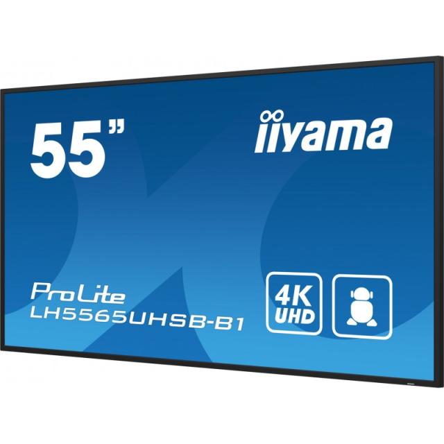 iiyama - LH5565UHSB-B1 pantalla de señalización Diseño de quiosco 138,7 cm (54.6") LED Wifi 800 cd / m² 4K Ultra HD Negro Proces