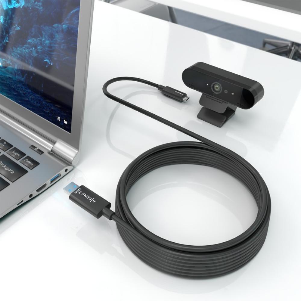 AISENS - A157-0925 cable USB USB 3.2 Gen 2 (3.1 Gen 2) 15 m 2 x USB A USB C Negro