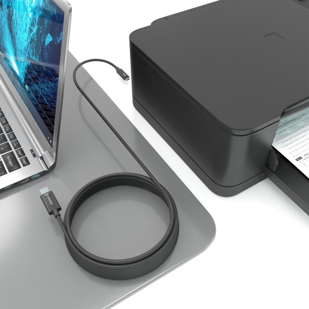 AISENS - A157-0925 cable USB USB 3.2 Gen 2 (3.1 Gen 2) 15 m 2 x USB A USB C Negro