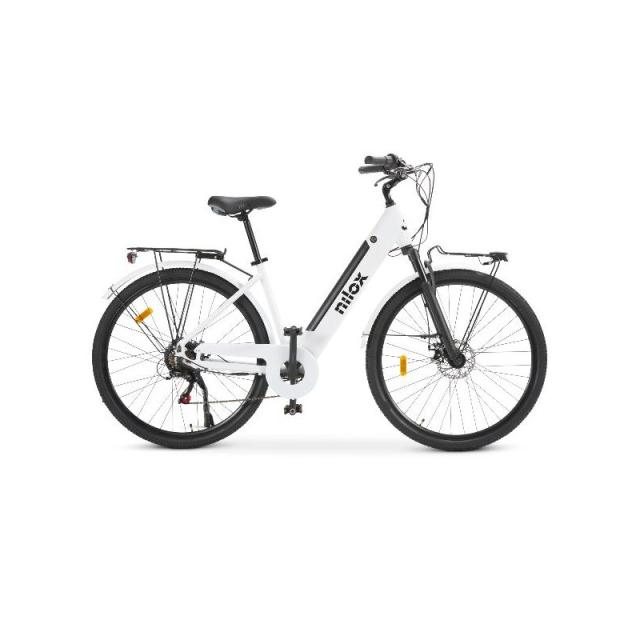 Nilox - NXEBJ7WH bicicleta eléctrica Blanco Aluminio 71,1 cm (28") 27,5 kg Litio