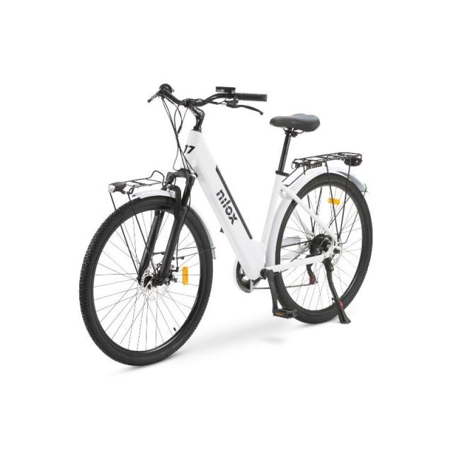 Nilox - NXEBJ7WH bicicleta eléctrica Blanco Aluminio 71,1 cm (28") 27,5 kg Litio