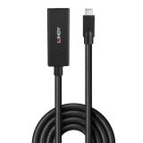 Lindy - 43364 cable USB USB 3.2 Gen 2 (3.1 Gen 2) 5 m USB C Negro