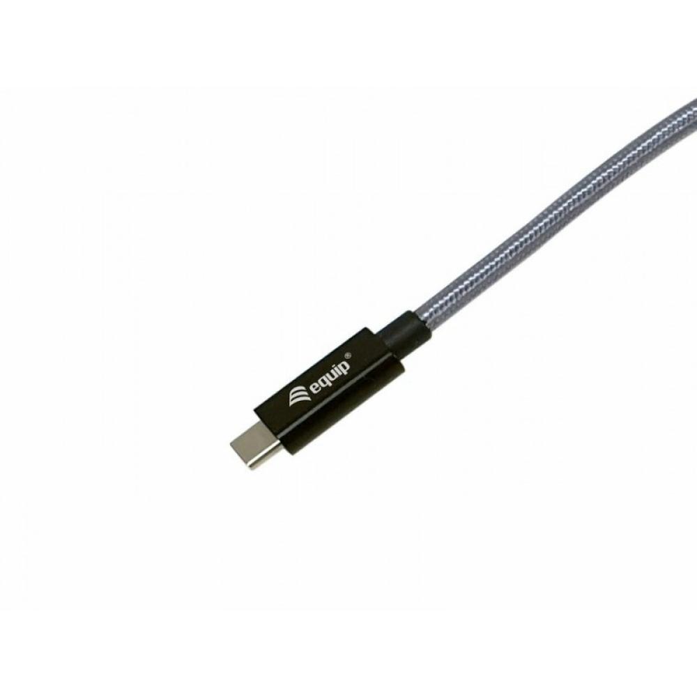 Equip - 128421 Cable USB 3.2 Gen 2x2 C a conector C U, 1,0m, negro, M/M, PD240W, 4K/60Hz, 20Gbps