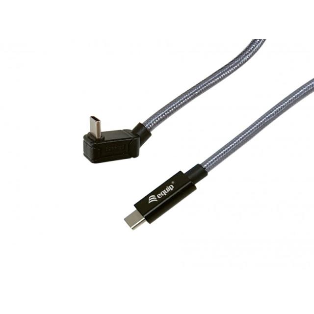 Equip - 128421 Cable USB 3.2 Gen 2x2 C a conector C U, 1,0m, negro, M/M, PD240W, 4K/60Hz, 20Gbps