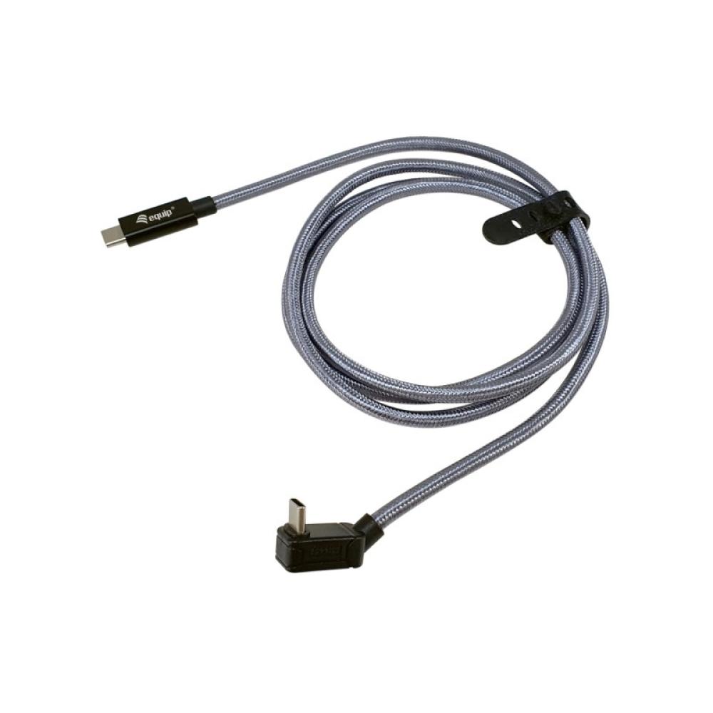 Equip - 128421 Cable USB 3.2 Gen 2x2 C a conector C U, 1,0m, negro, M/M, PD240W, 4K/60Hz, 20Gbps
