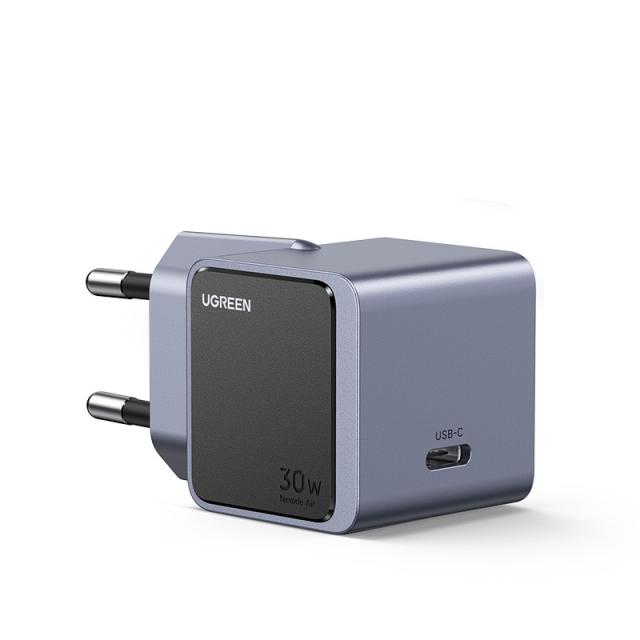 Ugreen - Nexode S 30W USB-C GaN Fast Charger EU gray Teléfono móvil, Batería portátil, Teléfono Gris Corriente alterna Interior