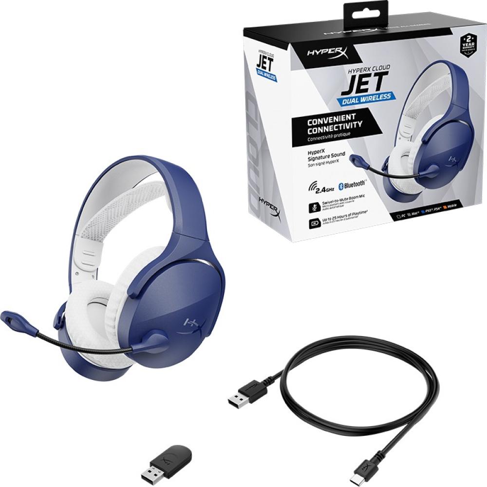 HyperX - Cloud Jet: auriculares gaming inalámbricos (azul claro)