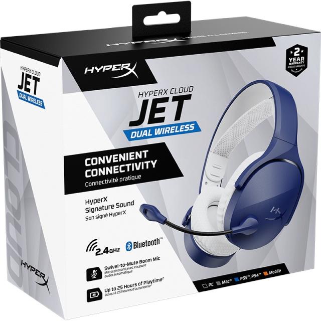 HyperX - Cloud Jet: auriculares gaming inalámbricos (azul claro)