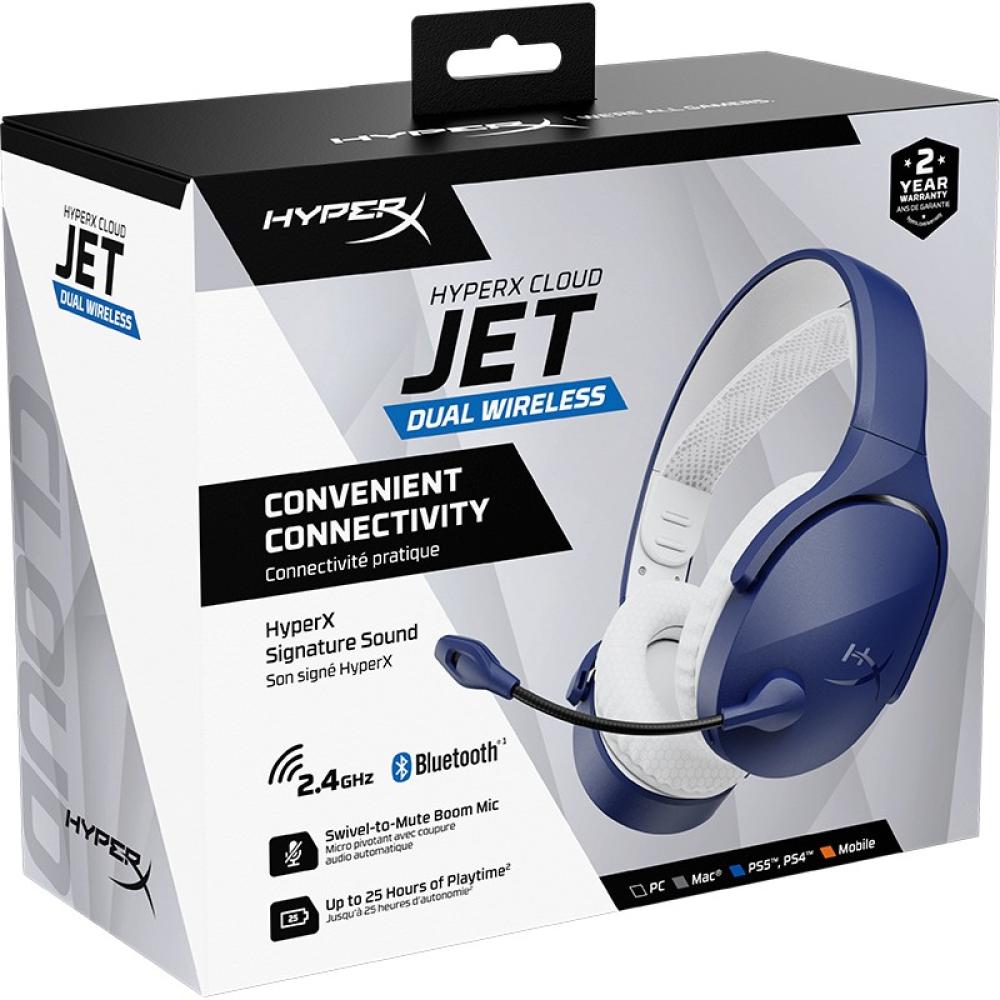HyperX - Cloud Jet: auriculares gaming inalámbricos (azul claro)