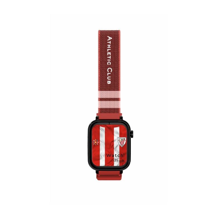 SaveFamily - Save Family PLUS SmartWatch Ed. Athletic Club Bilbao con GPS y llamada Negro Correa Tela Roja NO INCLUYE SIM