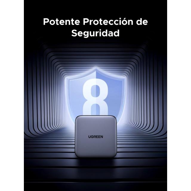 Ugreen - Nexode Universal Negro, Gris Corriente alterna Carga rápida Interior