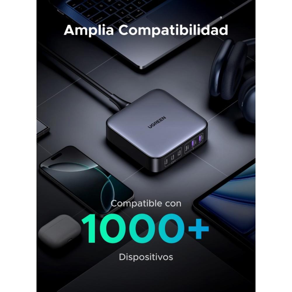 Ugreen - Nexode Universal Negro, Gris Corriente alterna Carga rápida Interior