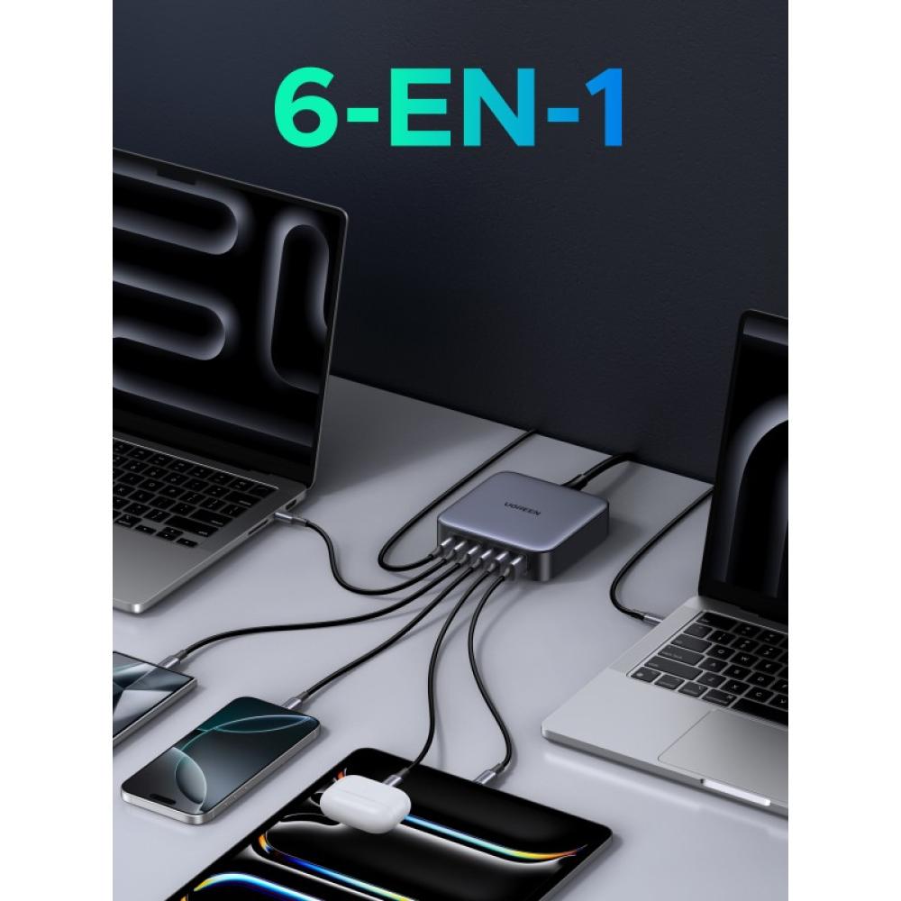 Ugreen - Nexode Universal Negro, Gris Corriente alterna Carga rápida Interior