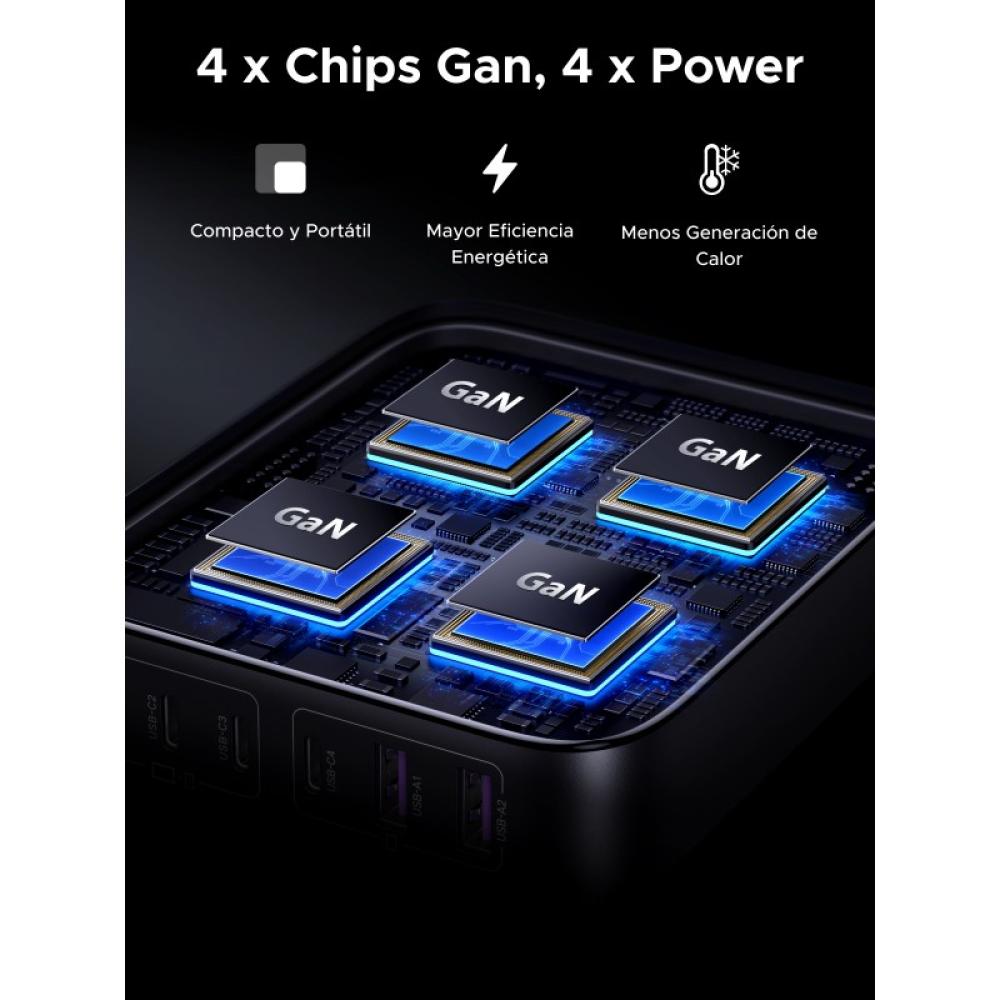 Ugreen - Nexode Universal Negro, Gris Corriente alterna Carga rápida Interior