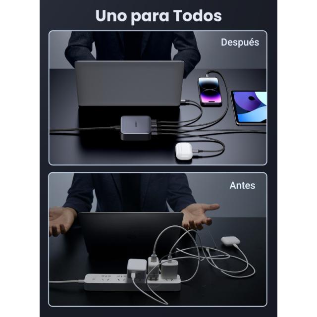 Ugreen - Nexode Universal Gris Corriente alterna Carga rápida Interior