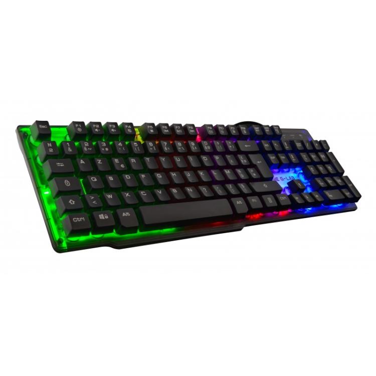 The G-Lab - Keyz Neon teclado USB QWERTY Español Negro