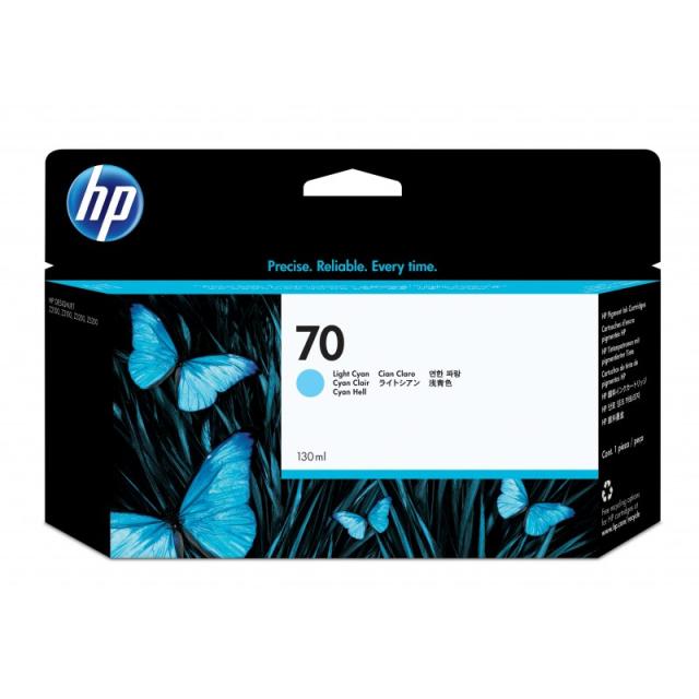 HP - Cartucho de tinta 70 cian claro de 130 ml