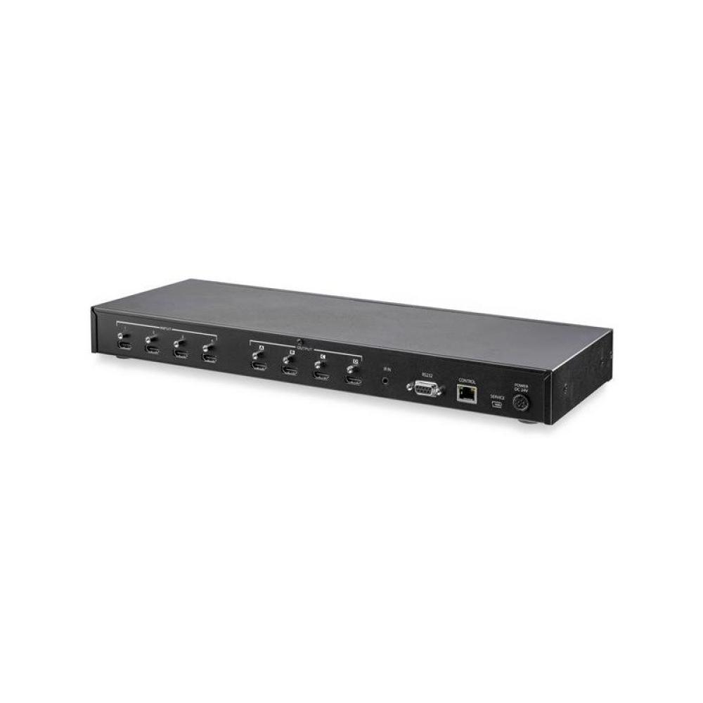 StarTech.com - Switch Multiplicador de Vídeo HDMI Matriz de 4x4 con Audio y Control por Ethernet - Vídeo de 4K a 60Hz - Divisor
