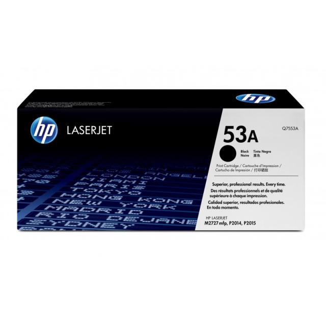 HP - Cartucho de tóner original LaserJet 53A negro