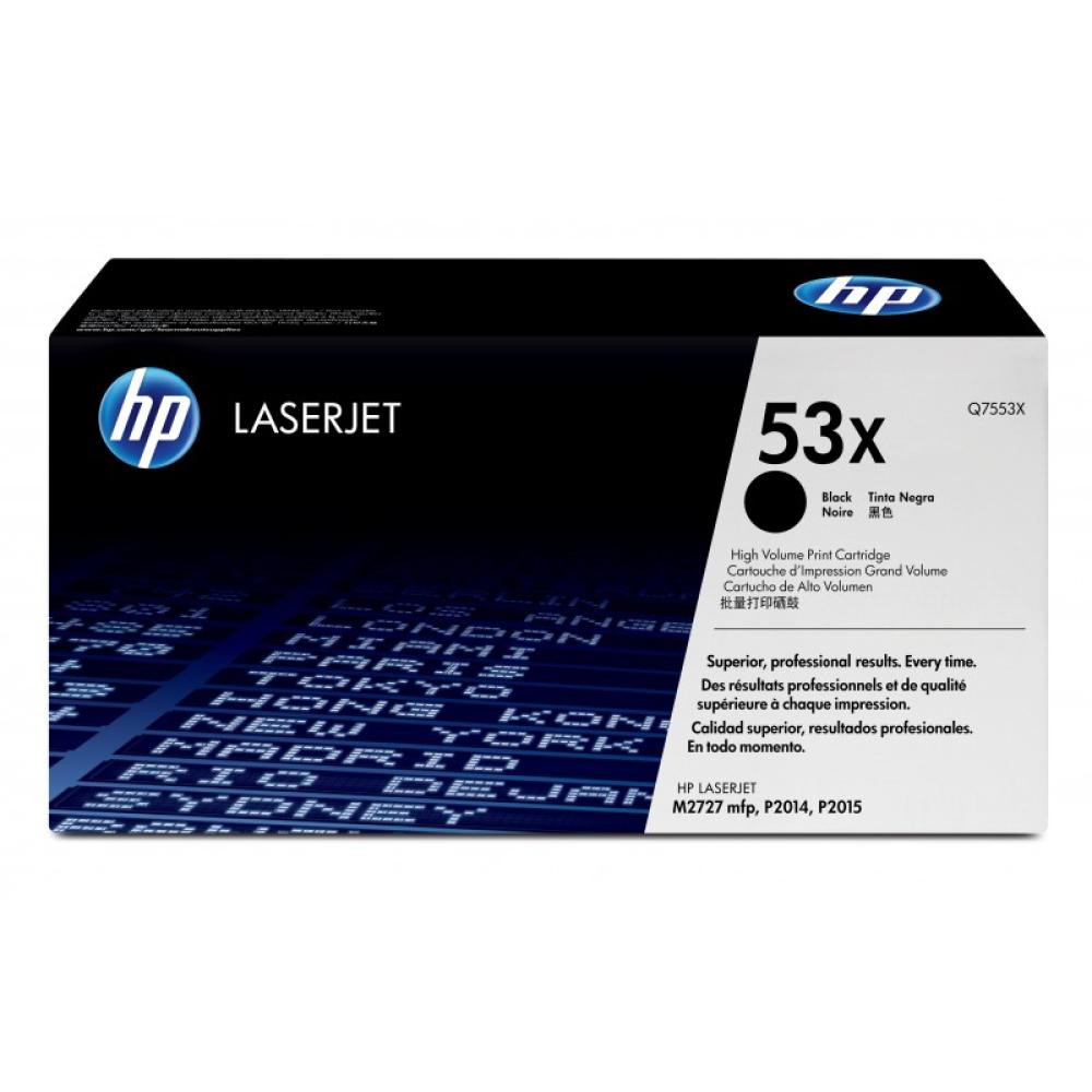 HP - Cartucho de tóner original LaserJet 53X de alta capacidad negro