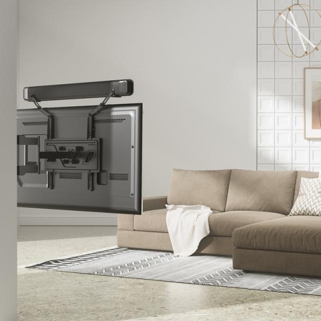 AISENS - Soporte Universal Para Barra de Sonido, Negro - SPK04U-377