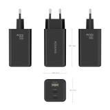 AISENS - Cargador GaN 100W, 2x USB-C PD3.0 QC4.0 QC5.0, 1x USB-A QC3.0, Negro