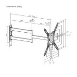 AISENS - Soporte Eco Giratorio, Inclinable y Nivelable para Monitor/TV 35kg de 23"-65", Negro - WT65TSLE-383