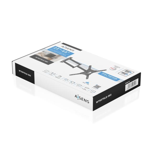 AISENS - Soporte Eco Giratorio, Inclinable y Nivelable para Monitor/TV 35kg de 23"-65", Negro - WT65TSLE-383