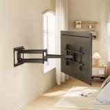 AISENS - Soporte Eco Giratorio, Inclinable y Nivelable para Monitor/TV 60kg de 43"-90", Negro