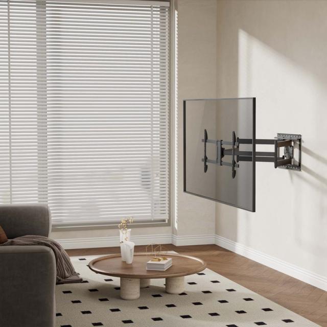 AISENS - Soporte Eco Giratorio, Inclinable y Nivelable para Monitor/TV 60kg de 43"-90", Negro