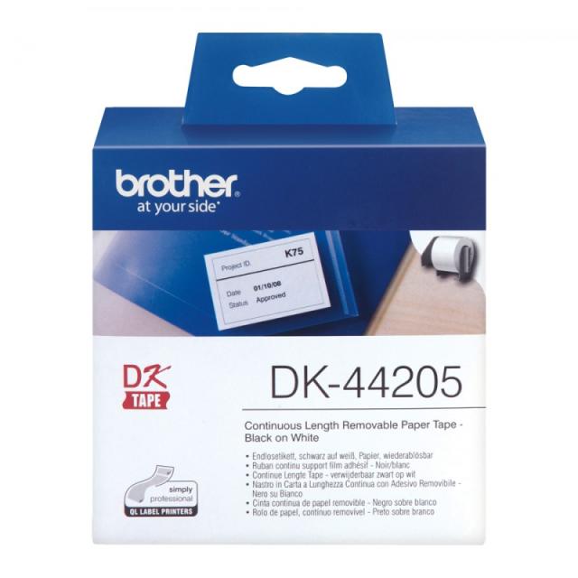 Brother - DK-44205 cinta para impresora de etiquetas Negro sobre blanco