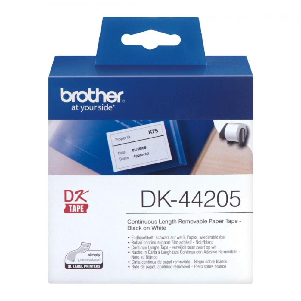 Brother - DK-44205 cinta para impresora de etiquetas Negro sobre blanco