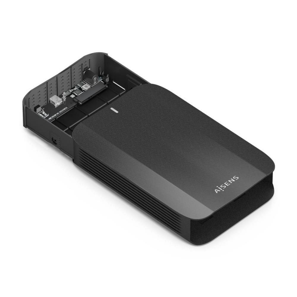 AISENS - Caja Externa, 3,5" SATA a USB-C USB3.1 GEN1, Negro