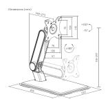 AISENS - Soporte de Mesa Pro Contrapeso Inclinable Para Monitor/POS 8kg de 17"-32", Negro