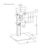 AISENS - Soporte de Mesa Eco Giratorio e Inclinable Para Monitor/POS 2.5kg de 10"-24", Negro