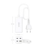 AISENS - Cargador Sobremesa GaN 100W, 3x USB-C PD3.0 QC4.0 QC5.0, 1x USB-A QC3.0, Blanco