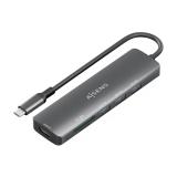 AISENS - USB-C Dock 6 en 1, USB-C A, 1x HDMI, 3x USB-A, 1x SD, 1x MicroSD, Gris, 15cm