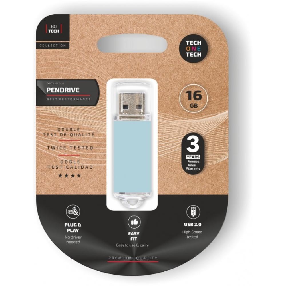 TECH ONE TECH - TEC3010-16 unidad flash USB 16 GB USB tipo A 2.0 Azul