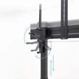 TooQ - AQUILES” Soporte de Suelo con Ruedas con Regulación de Altura para Pantallas 60"-100", Negro