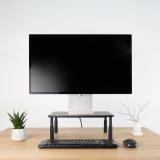 TooQ - Soporte Elevador Multiusos para Monitor/Portátil, Negro - TQMR086