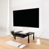 TooQ - Soporte Elevador Multiusos para Monitor/Portátil, Negro - TQMR087