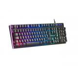 Mars Gaming - MK320ES, Teclado Gaming H-Mech, 13 Modos RGB y Halo, Reposamuñecas Acolchado, Antighosting, Idioma Español, Color
