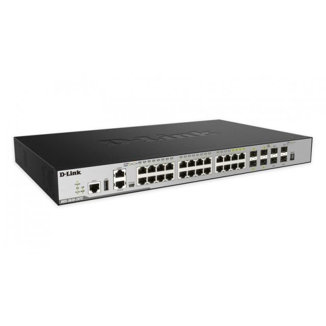 D-Link - DGS-3630-28TC switch Gestionado L3 Gigabit Ethernet (10/100/1000) 1U Negro