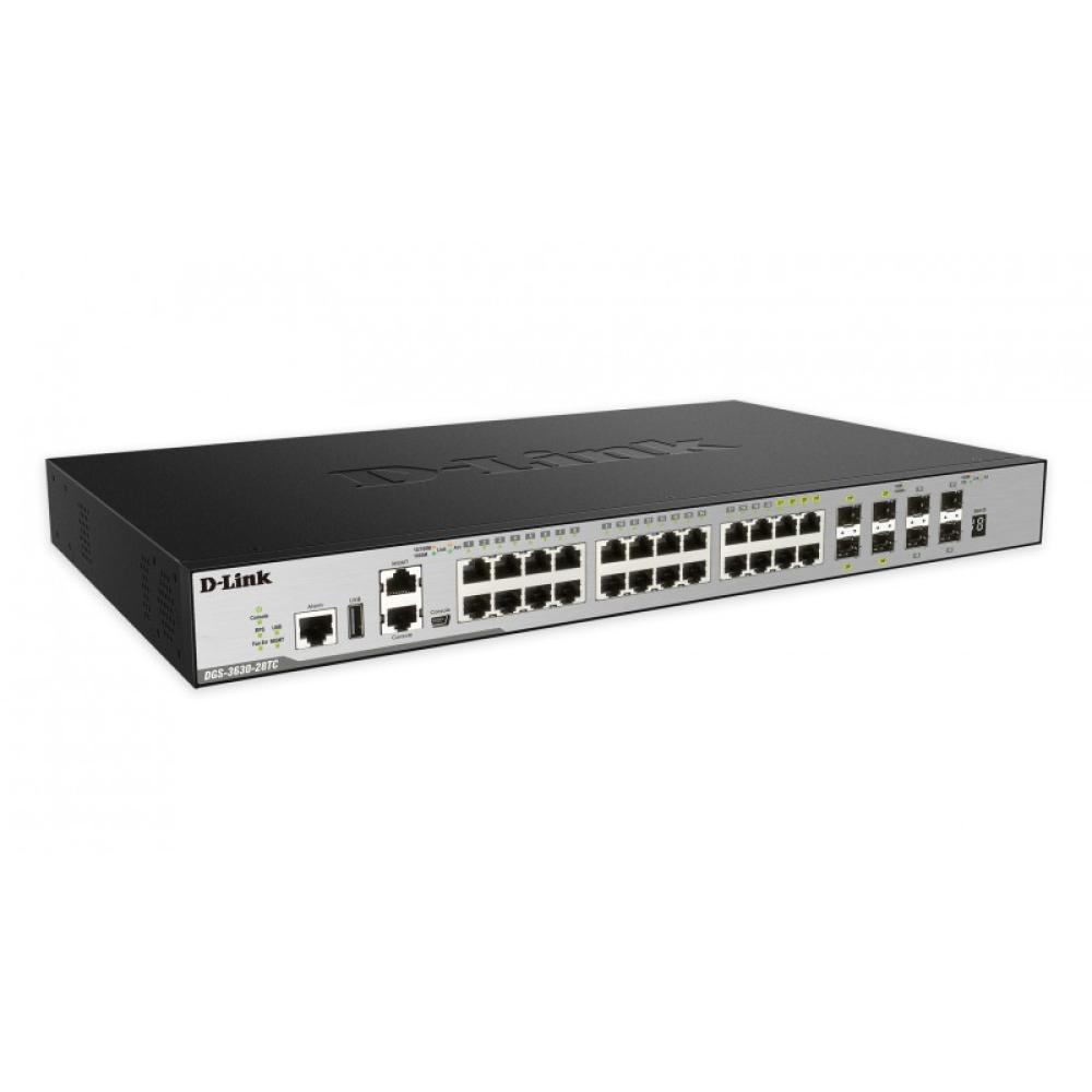D-Link - DGS-3630-28TC switch Gestionado L3 Gigabit Ethernet (10/100/1000) 1U Negro
