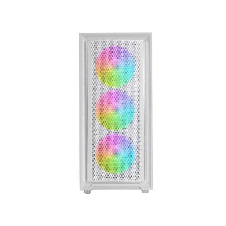 Mars Gaming - MC-AIR, Caja Gaming ATX, 4x Ventiladores FRGB Rainbow 120mm, Panel Frontal Mesh, Ventana Lateral Complet - MC-AIRW