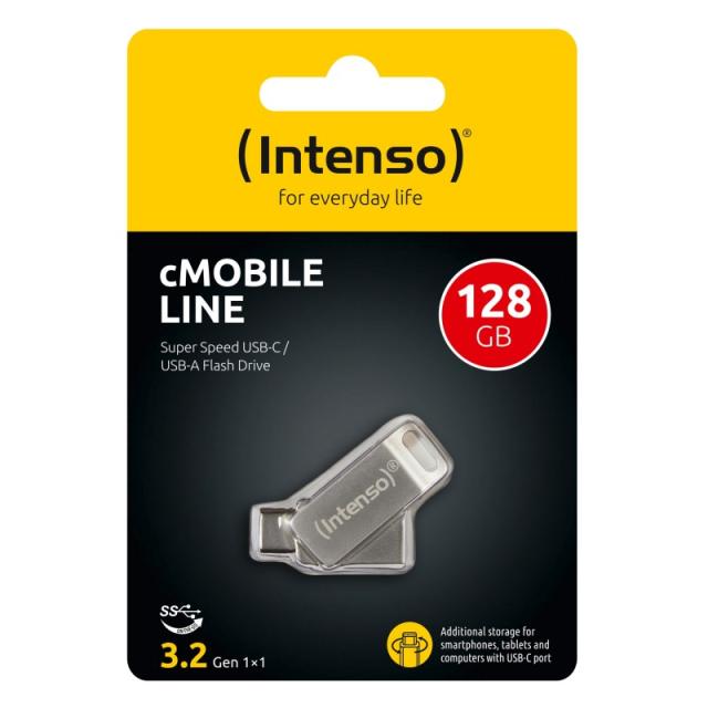 Intenso - cMobile Line unidad flash USB 128 GB USB Type-A / USB Type-C 3.2 Gen 1 (3.1 Gen 1) Plata